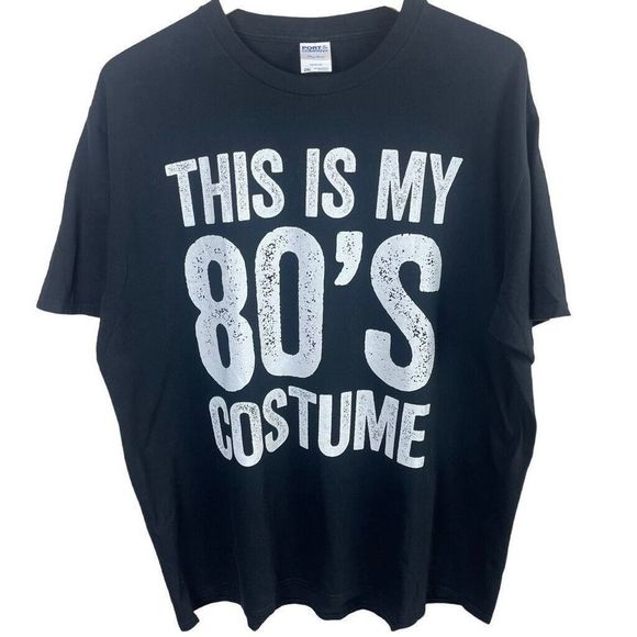 Port and Company Other - Port & Company Men's T-Shirt "This Is My 80's Costume" Black Size 2XL